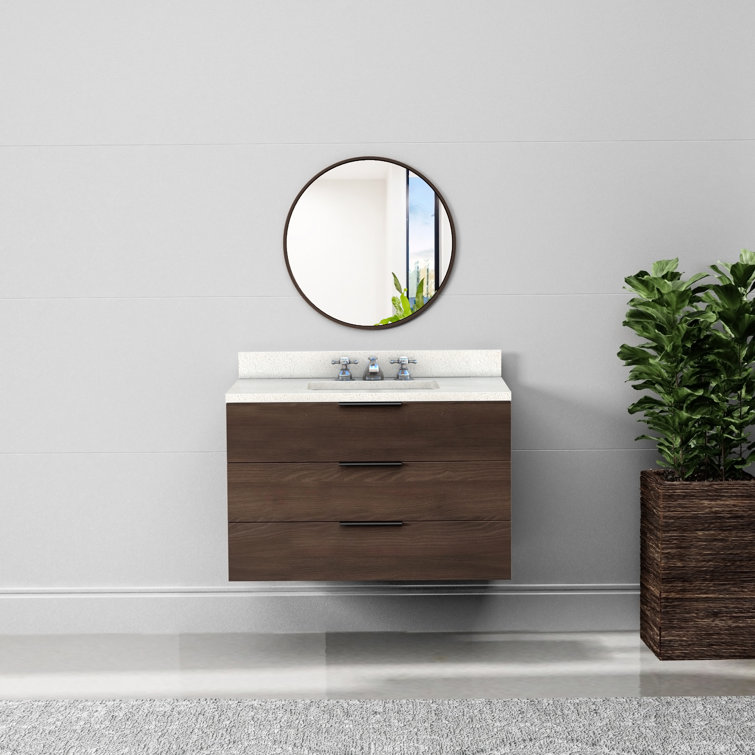 Ivy Bronx Soho 36" Solid Wood Bathroom Vanity, Single Basin Wayfair